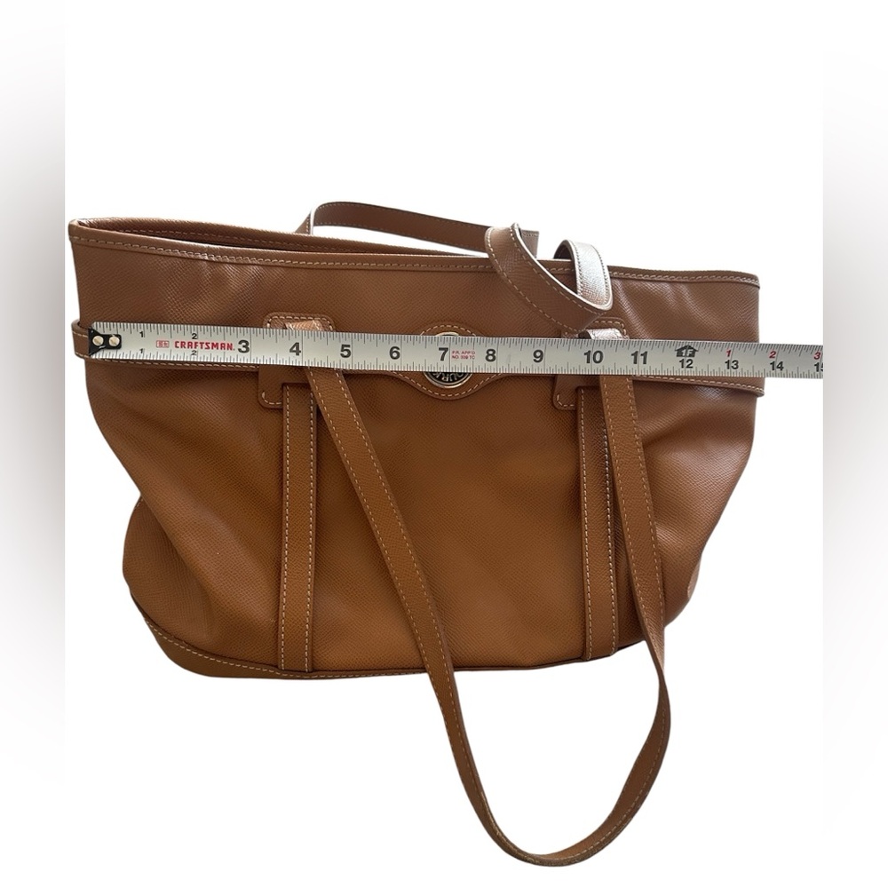 Dooney & Bourke Tan Logo Lock Tote HL640 Leather Purse - Picture 10 of 11